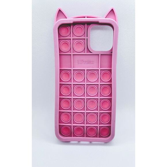 Pop It Phone Case for iPhone 11 Pro Max XS Max Fidget Bubble Reliever Pink New - Picture 4 of 8